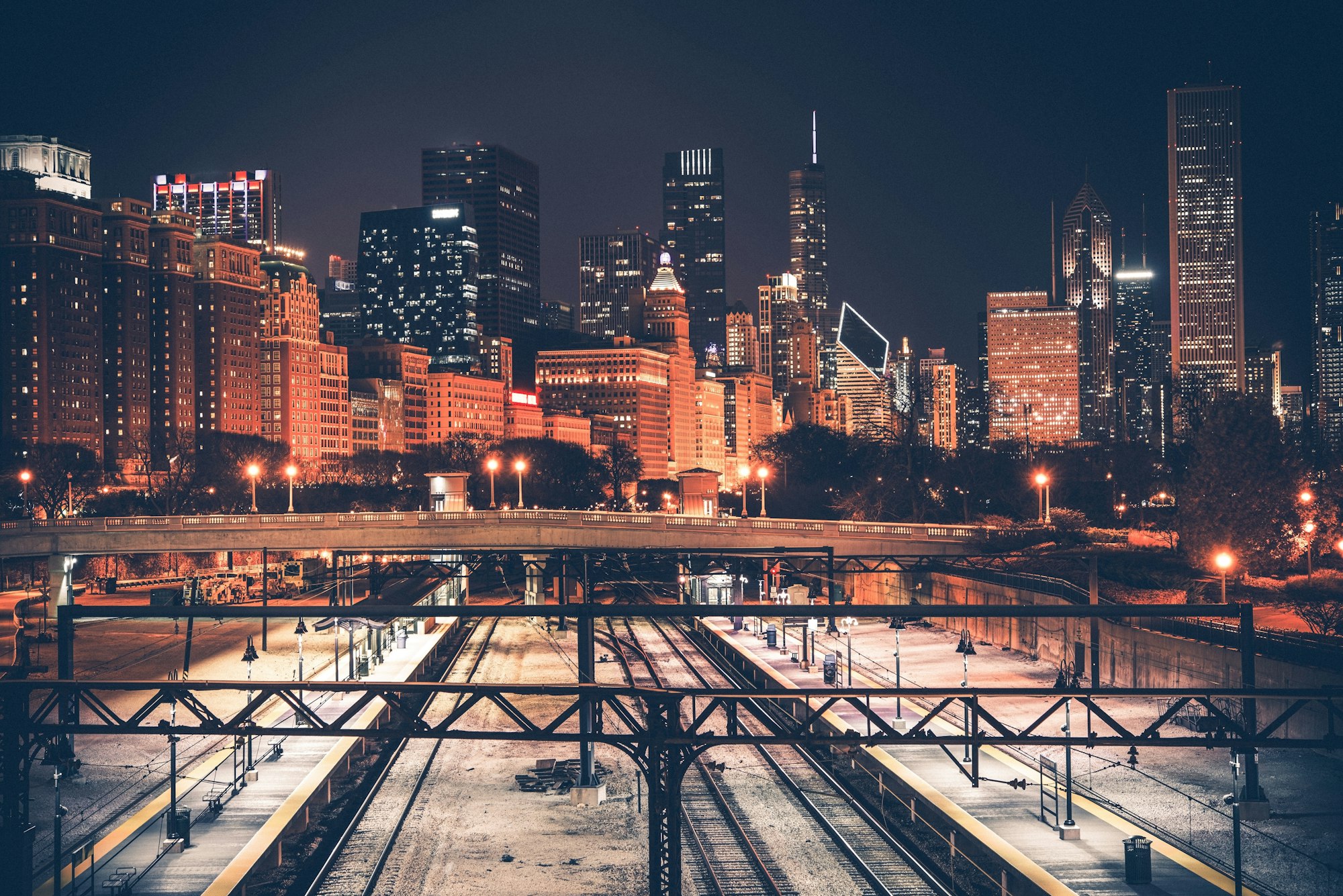 Chicago Skyline and Railroad, Michael Love, Miles Duncan, and Mike Miagza leading Trouve Capital's team in Chicago, Illinois.